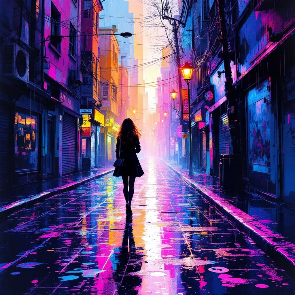 Sample image in the NeonWash style