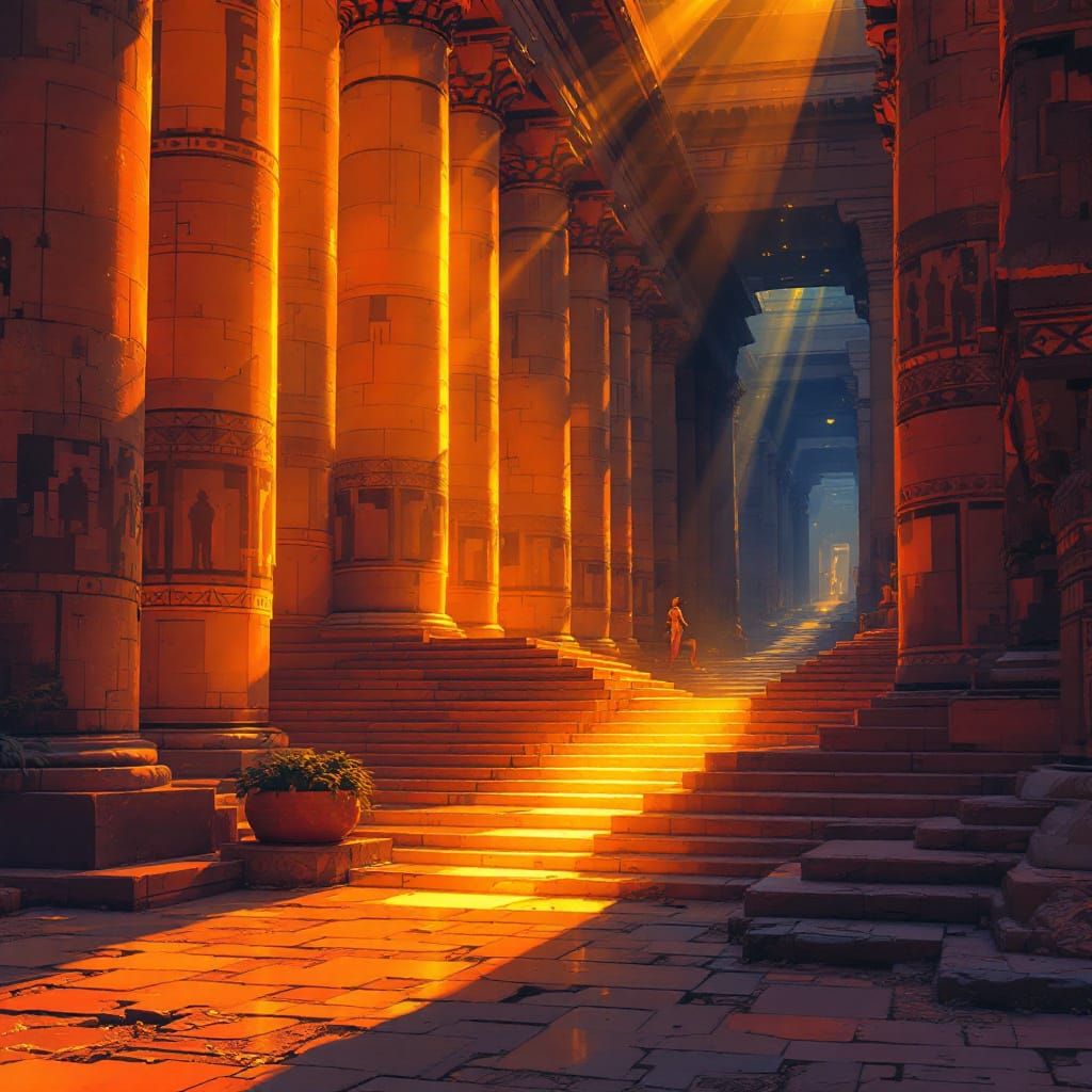 Sample image in the Sacred Vector Luminosity style