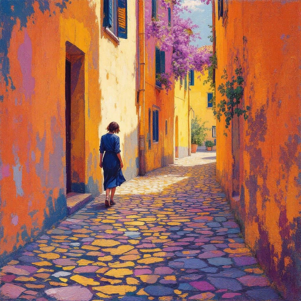 Sample image in the Provençal Divisionist style