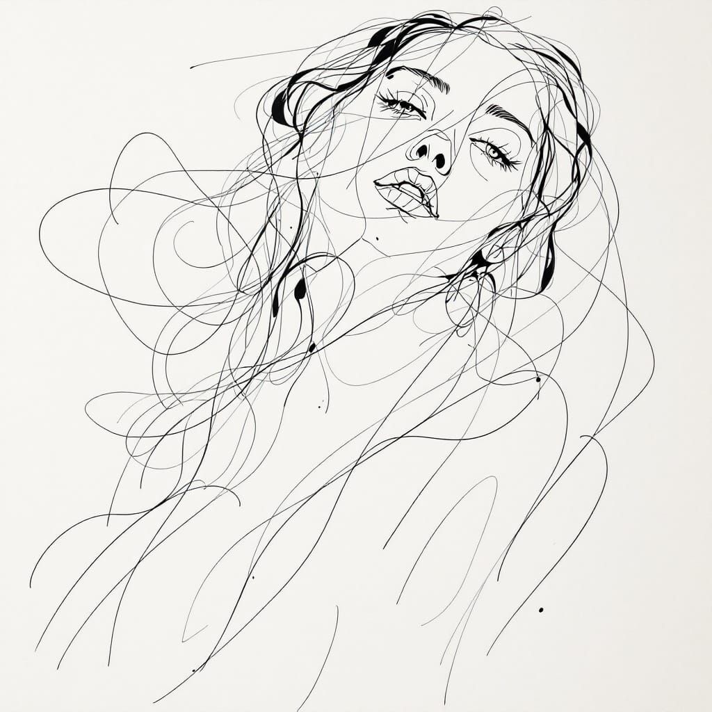 Sample image in the Emergent Line Silence style