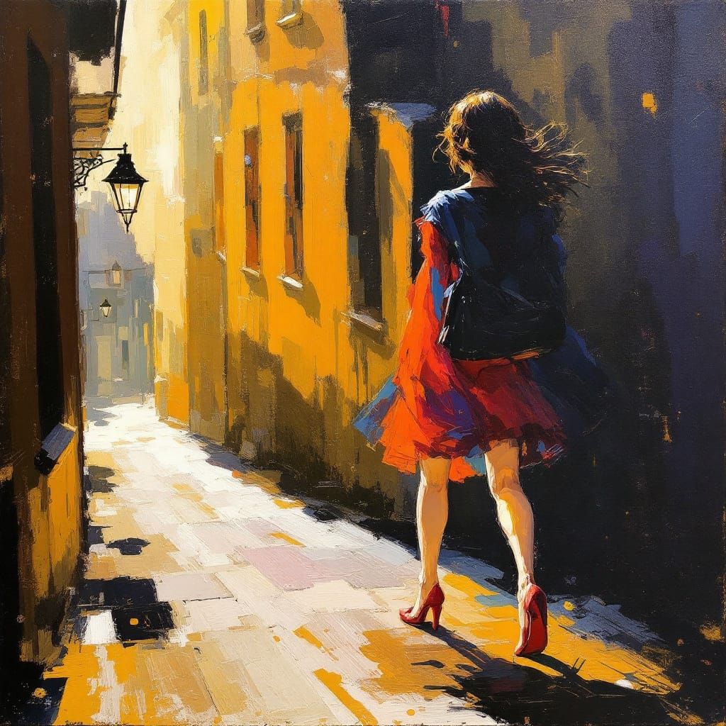 Sample image in the Expressionist Glamour Swirl style