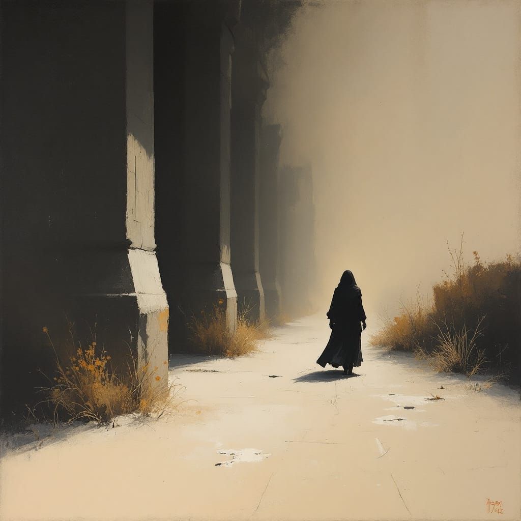 Sample image in the Ashen Bravura Drybrush style