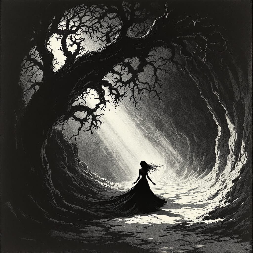 Sample image in the Gothic-Caricature-Noir style