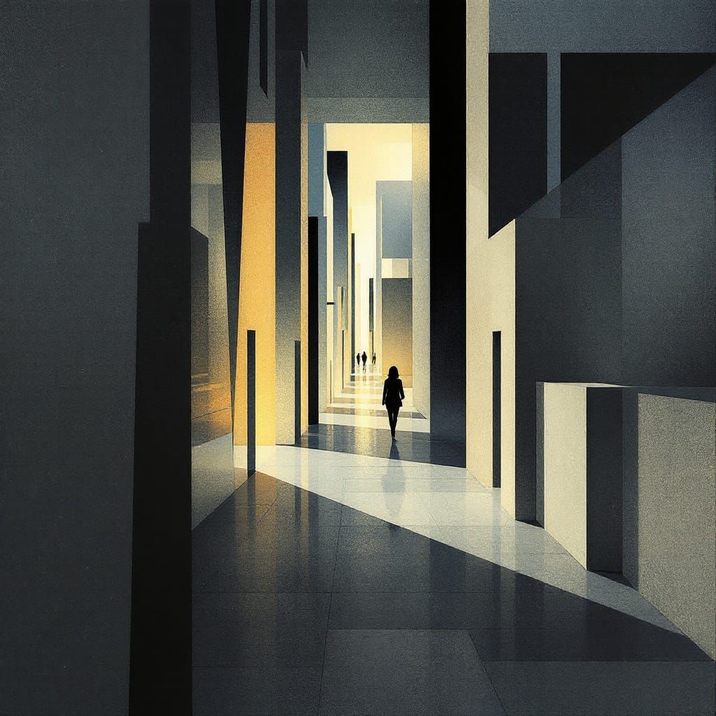 Sample image in the Cubist Luminography style