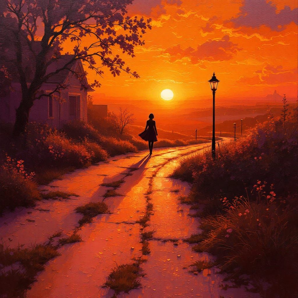 Sample image in the Western Sunset style