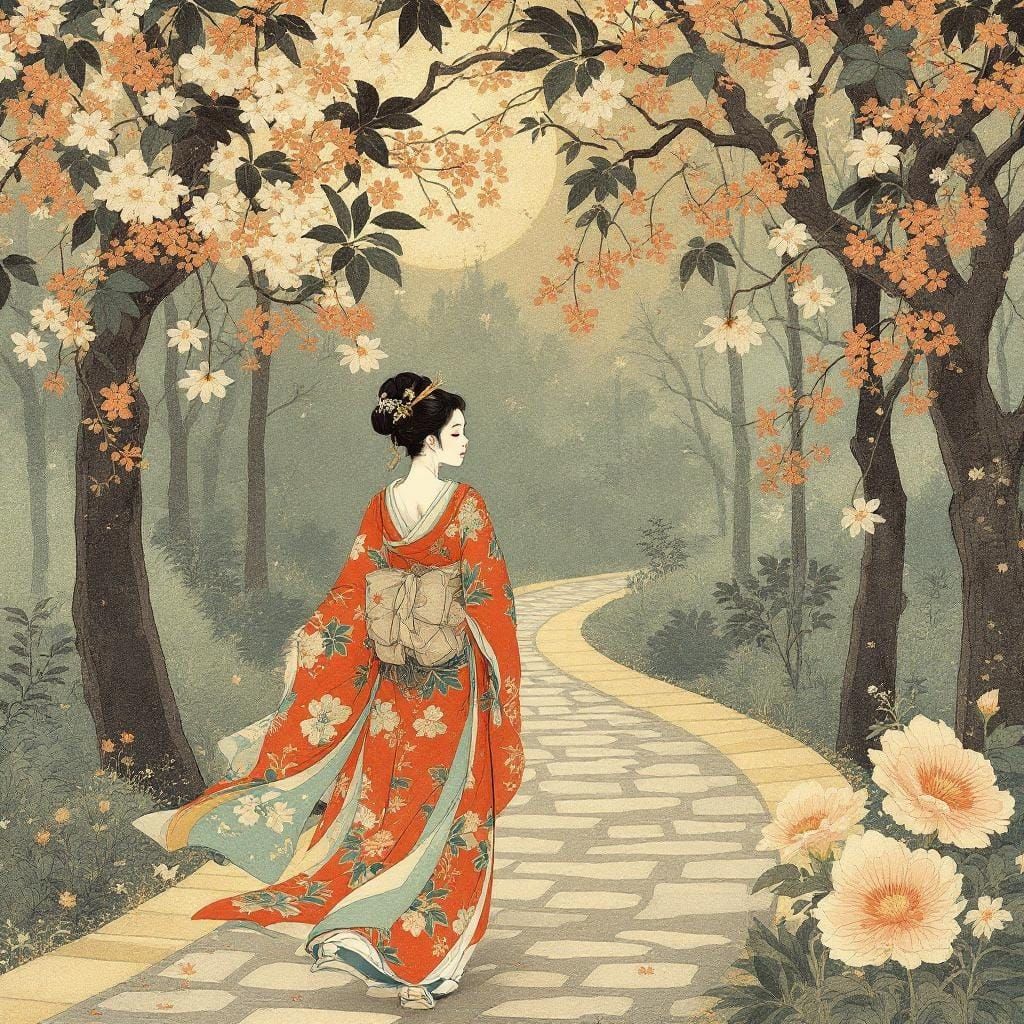 Sample image in the BijinUkiyoe style