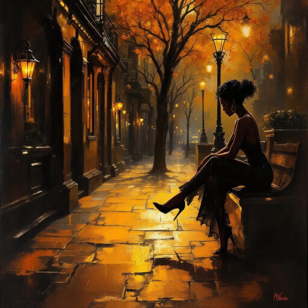 Sample image in the Jazz Noir Luminism style
