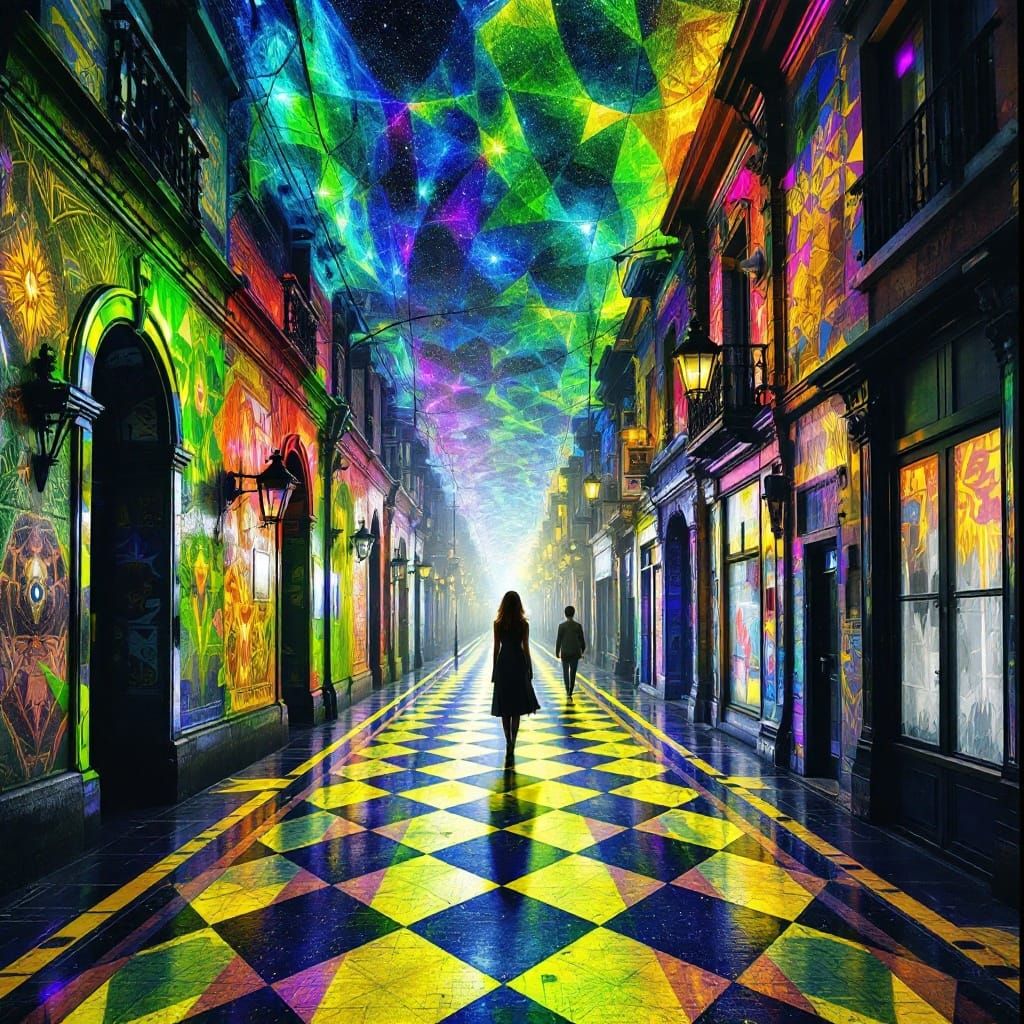 Sample image in the Psychedelic Geometry style