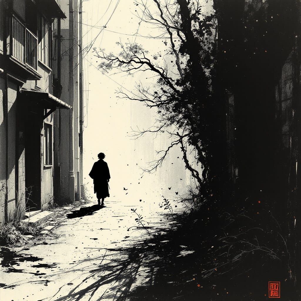 Sample image in the frantic spatter style