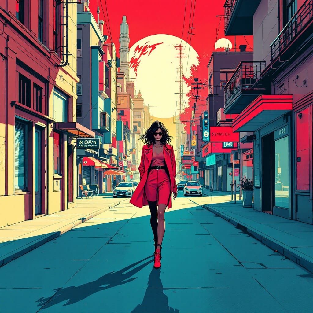 Sample image in the RetroFuturism style