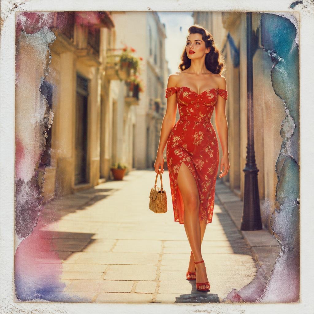 The Polaroid Transfer Pin-up style rendered with gpt-image-2-low