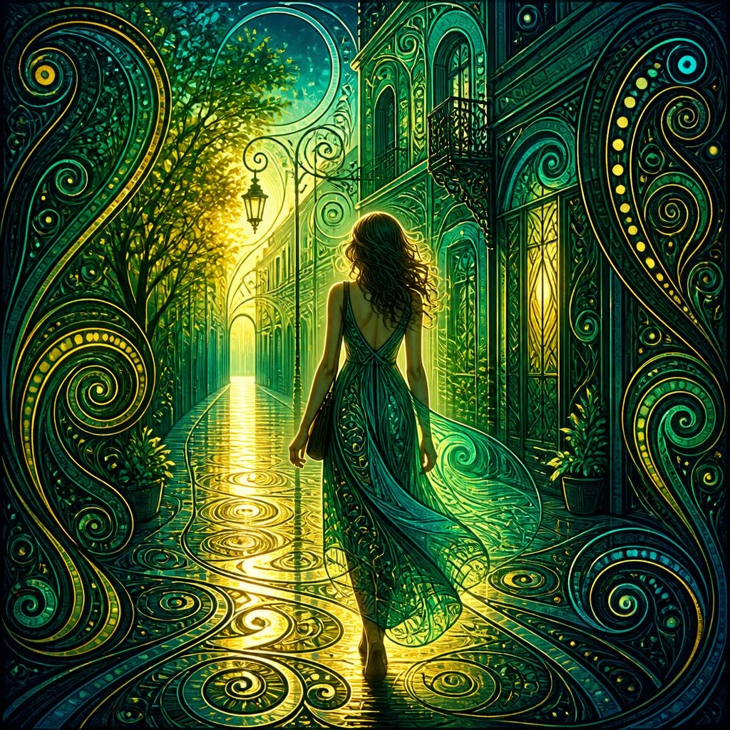 The Phosphorescent-Deco Cascade style rendered with gpt-image-2-low
