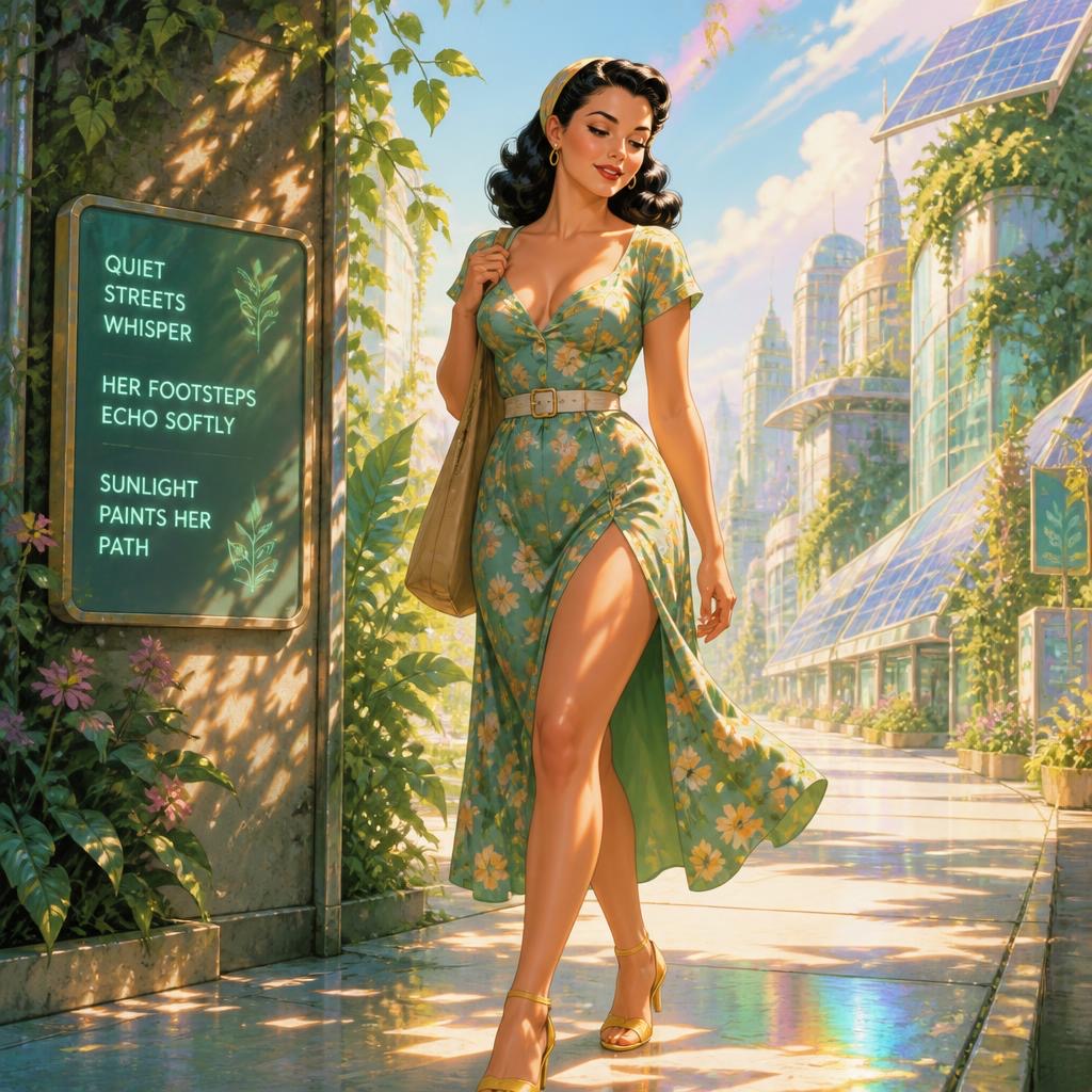 The Solar Punk Pin-up style rendered with gpt-image-2-low
