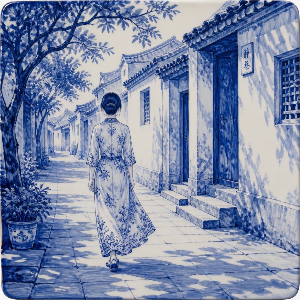 The Porcelain Blue style rendered with gpt-image-2-low