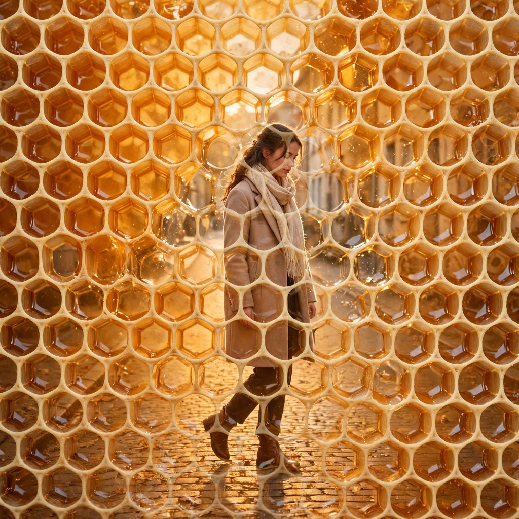 The Honeycomb Amber Overlay style rendered with muse-image-1.0