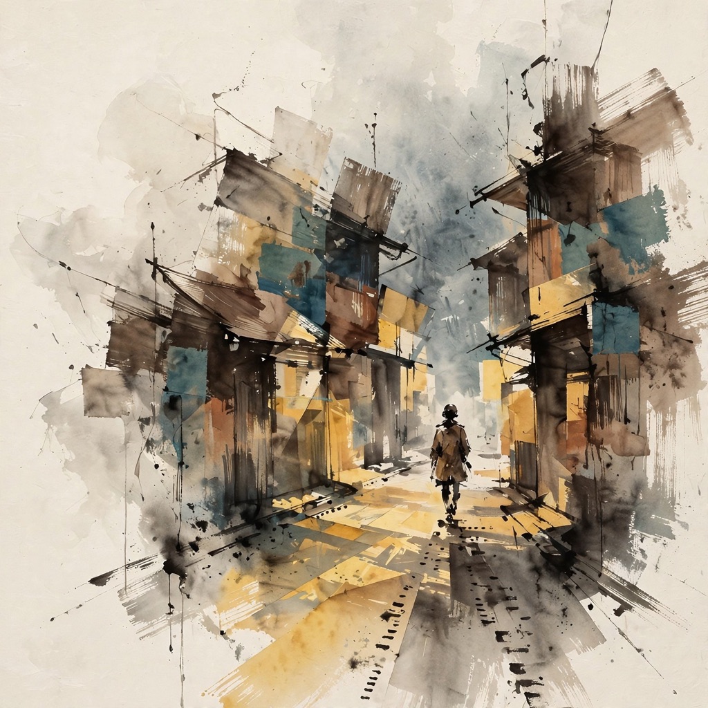 The Constructive Ink Geometry style rendered with muse-image-1.0