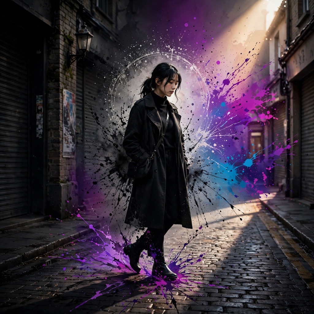The Explosive Noir Expressionism style rendered with muse-image-1.0
