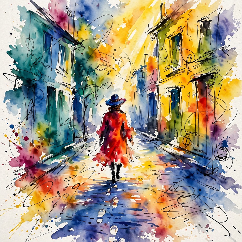 The Fauvist Ink-Wash style rendered with muse-image-1.0