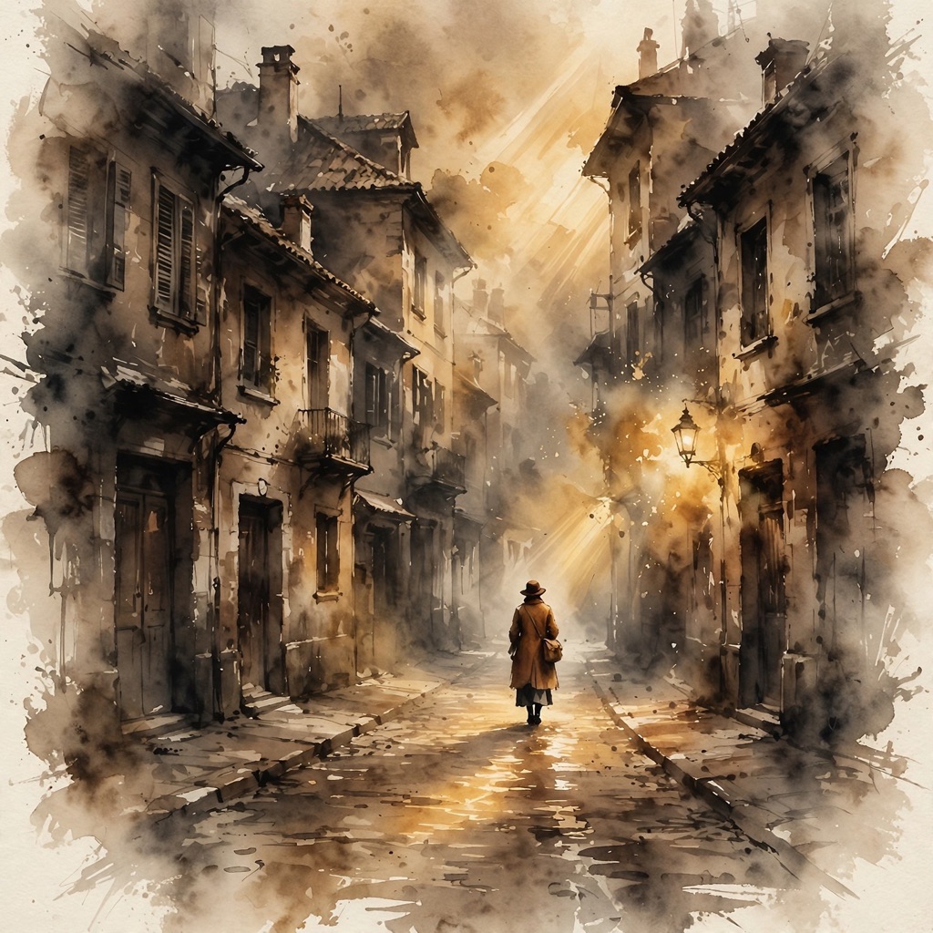 The Atmospheric Victorian ink-wash style rendered with muse-image-1.0