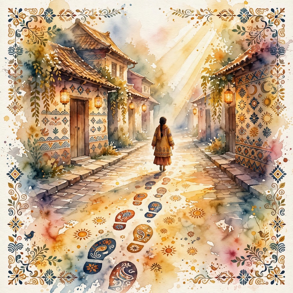 The Minhwa-Watercolor style rendered with muse-image-1.0