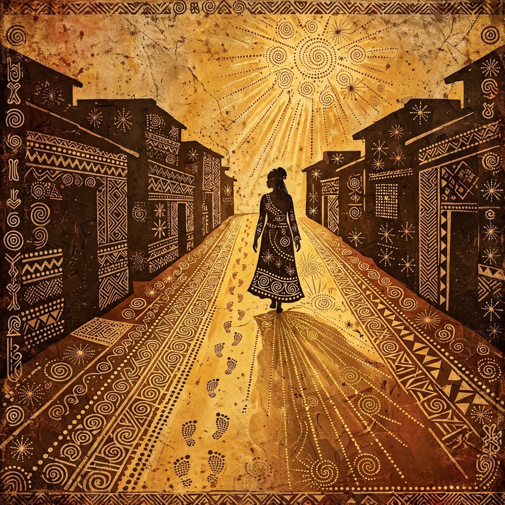 The Ochre Silhouette style rendered with muse-image-1.0