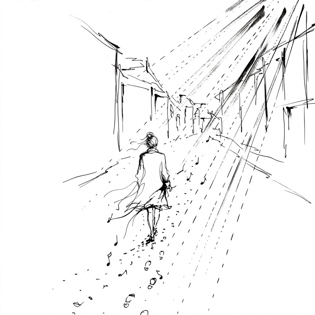 The Emergent Line Silence style rendered with muse-image-1.0