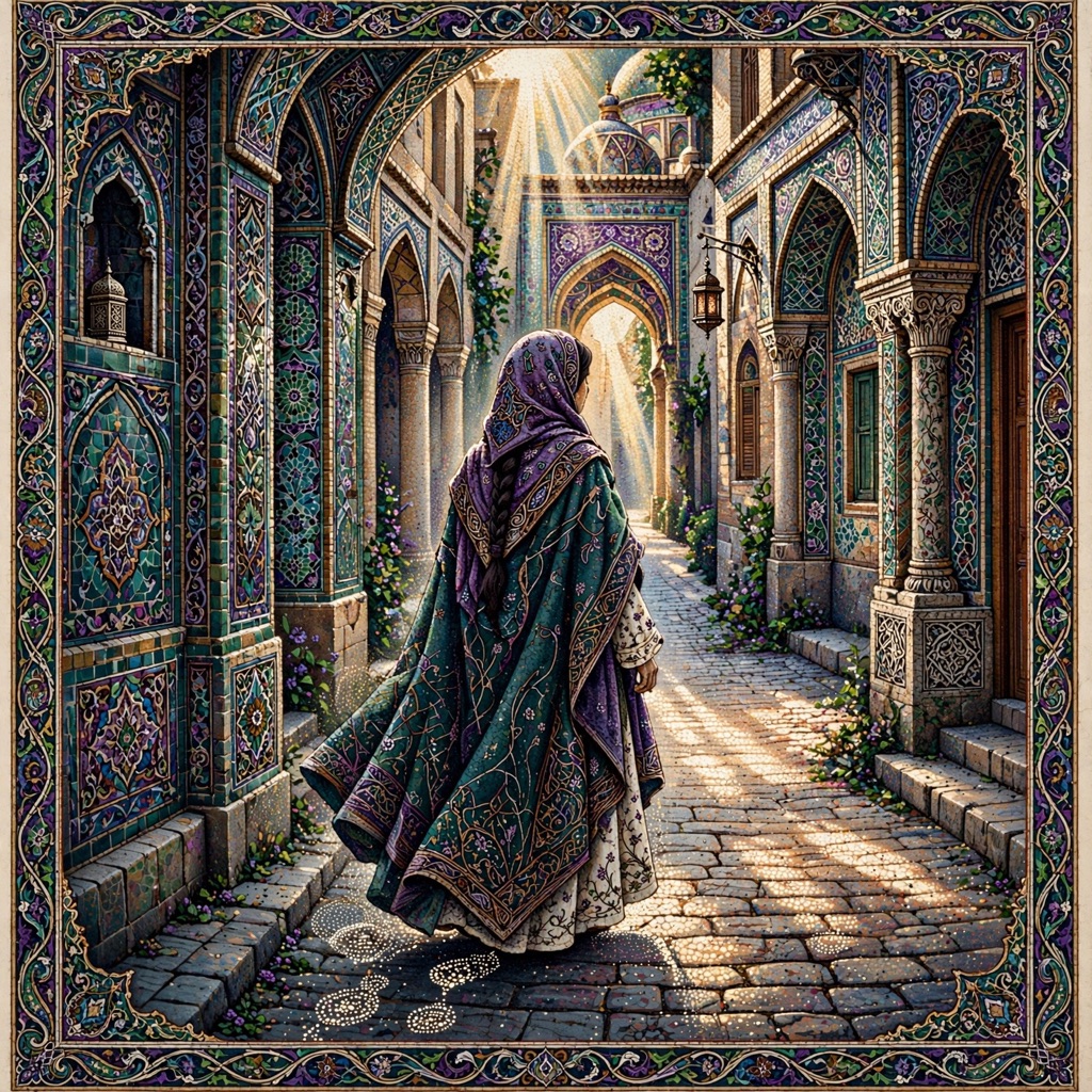 The Byzantine Jeweled Pointillism style rendered with muse-image-1.0