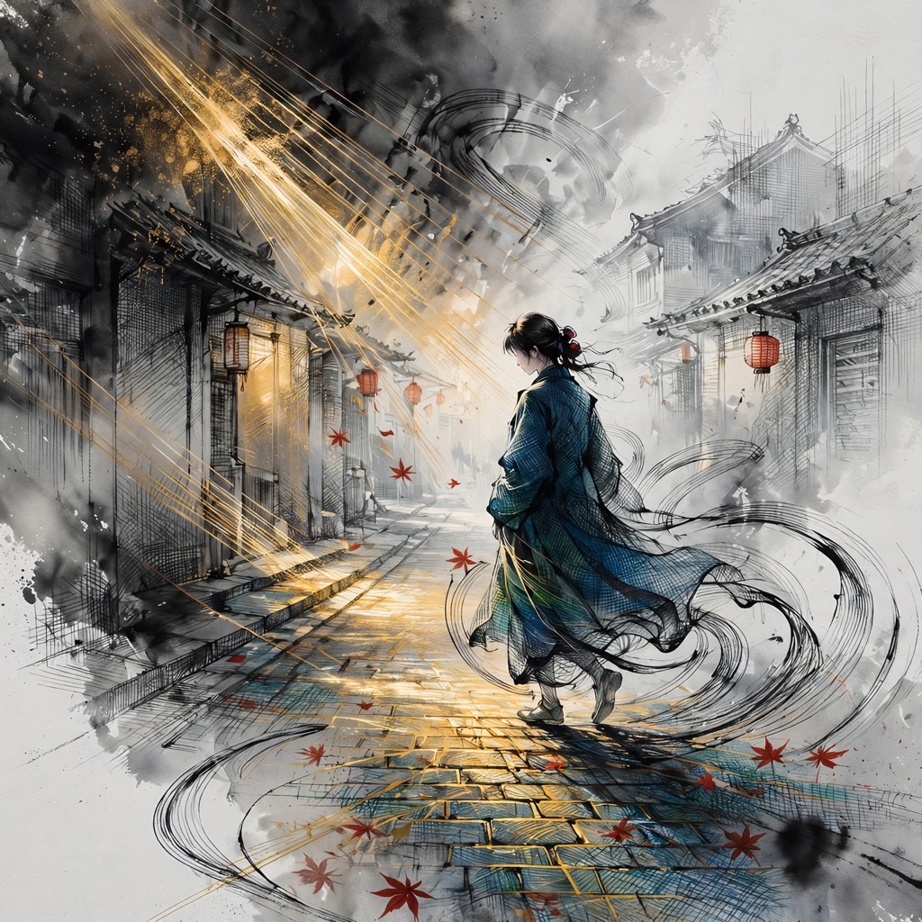 The Sumi-Tempera Kinesis style rendered with muse-image-1.0