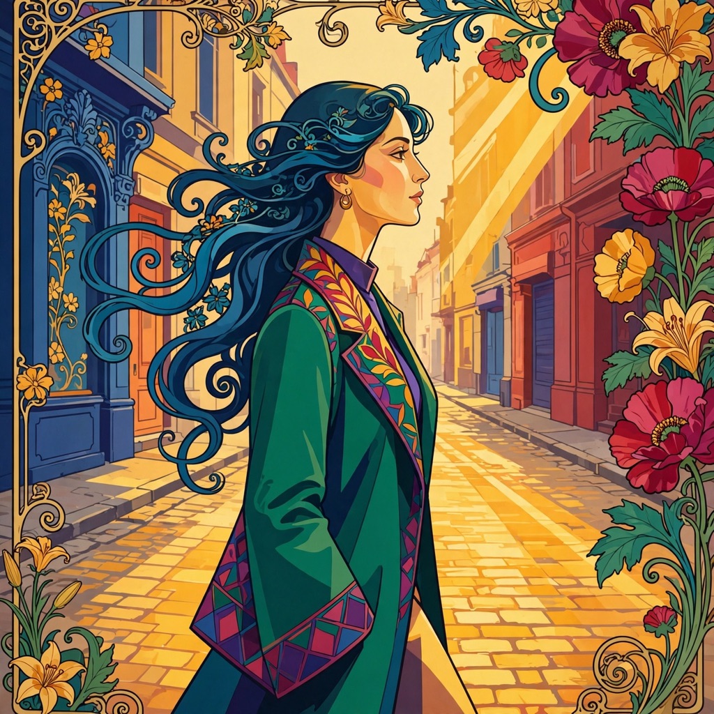The Fauvist-Graphic Nouveau style rendered with muse-image-1.0