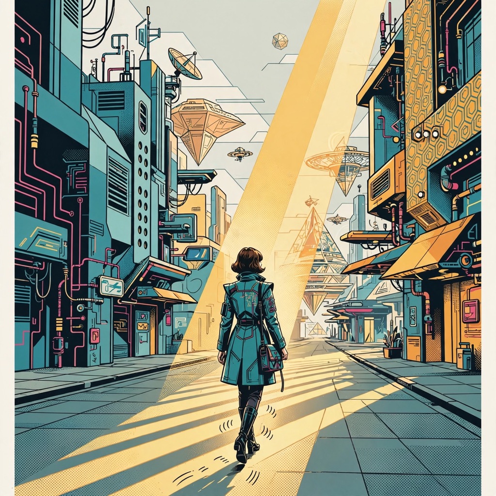 The RetroFuturism style rendered with muse-image-1.0