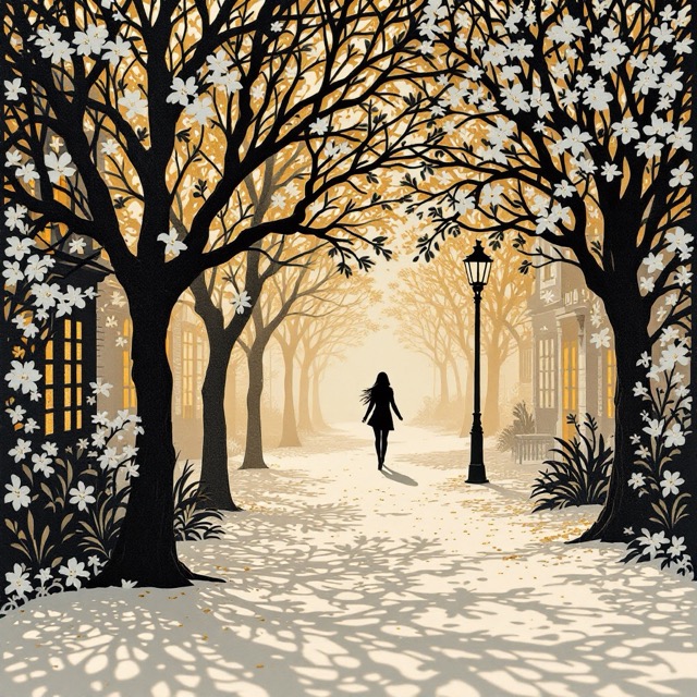 Sample image in the Gilt Paper Lacework style
